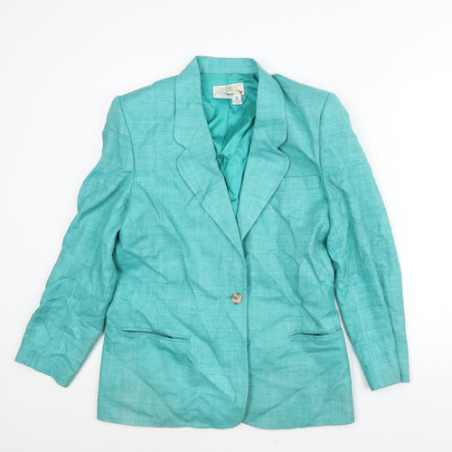Orvis Womens Blue Jacket Blazer Size 8 Button