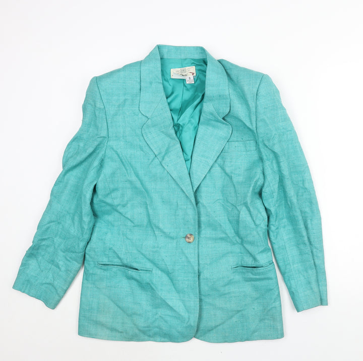Orvis Womens Blue Jacket Blazer Size 8 Button