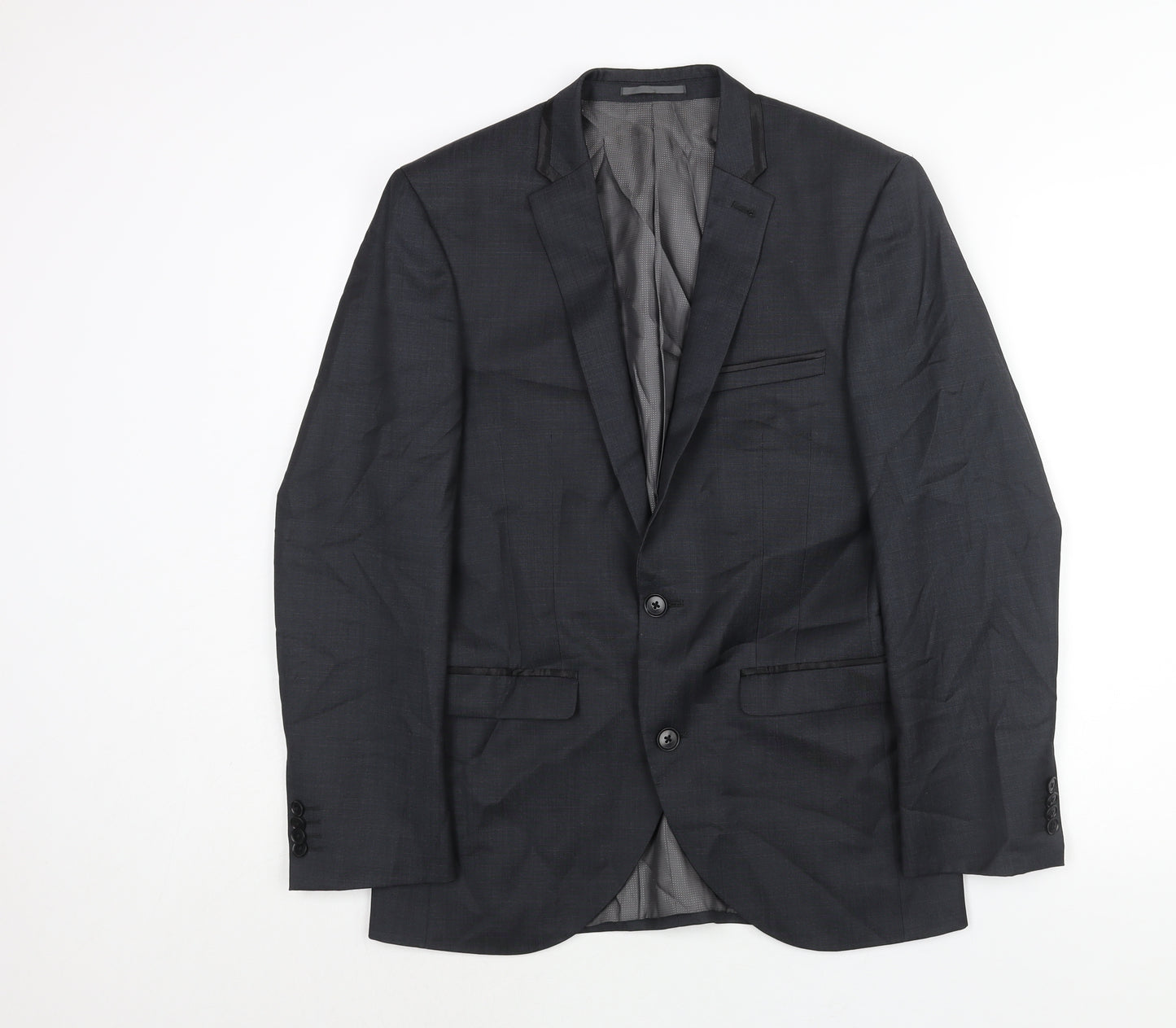 NEXT Mens Grey Wool Jacket Suit Jacket Size 36 Regular