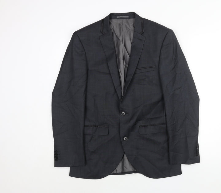 NEXT Mens Grey Wool Jacket Suit Jacket Size 36 Regular