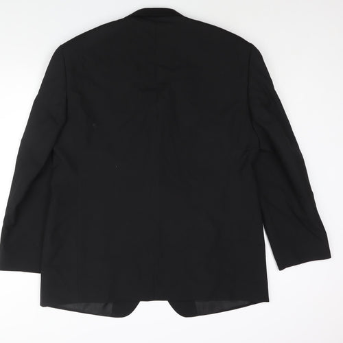 Marks and Spencer Mens Black Polyester Tuxedo Suit Jacket Size 44 Regular - Satin Lapel