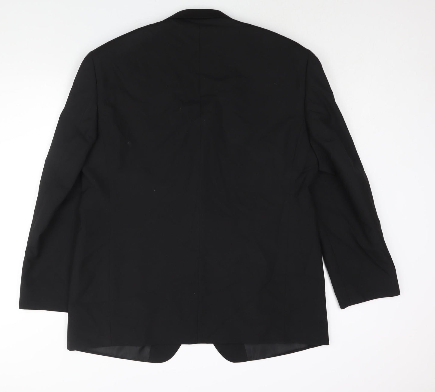 Marks and Spencer Mens Black Polyester Tuxedo Suit Jacket Size 44 Regular - Satin Lapel