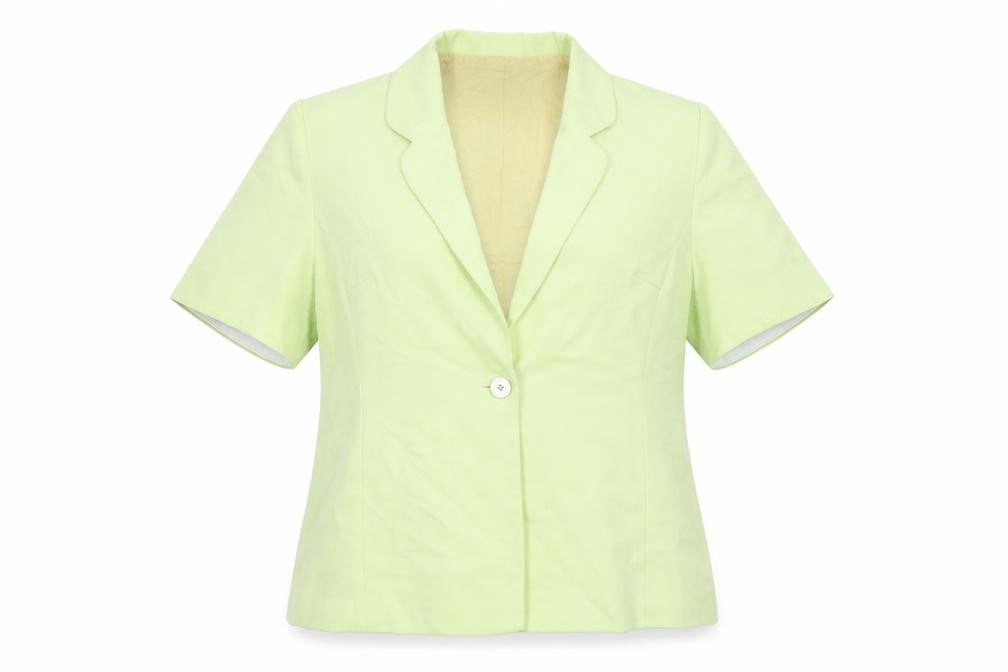 Personal Choice Womens Green Jacket Size 16 Button - Shoulder Pads