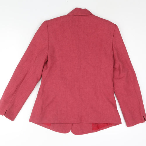 EWM Womens Pink Jacket Blazer Size 10 Button