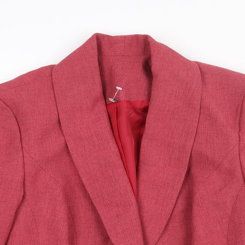 EWM Womens Pink Jacket Blazer Size 10 Button