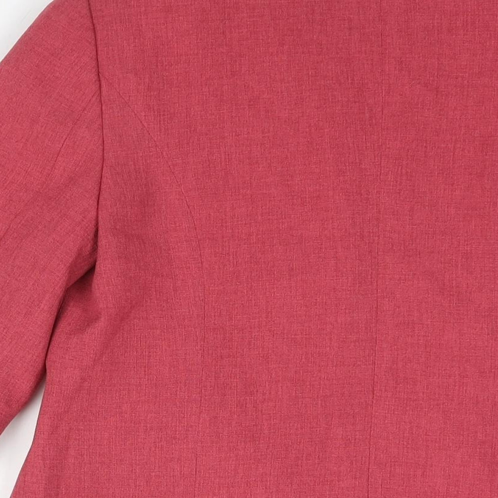 EWM Womens Pink Jacket Blazer Size 10 Button