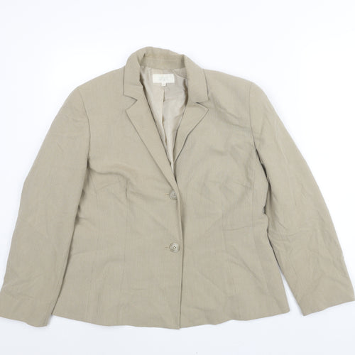 Marks and Spencer Womens Beige Jacket Blazer Size 16 Button