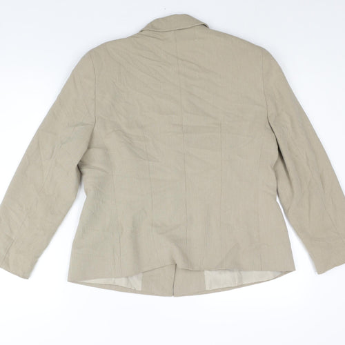 Marks and Spencer Womens Beige Jacket Blazer Size 16 Button