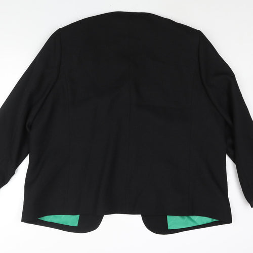 Wardrobe Womens Black Jacket Size 22 Hook & Eye - Textured