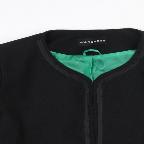 Wardrobe Womens Black Jacket Size 22 Hook & Eye - Textured