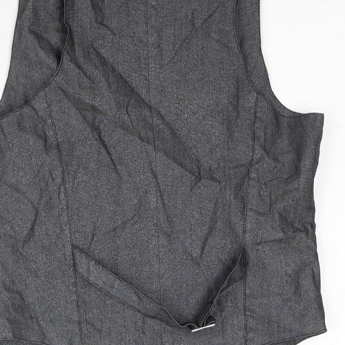 Miss Posh Womens Grey Jacket Waistcoat Size M Button