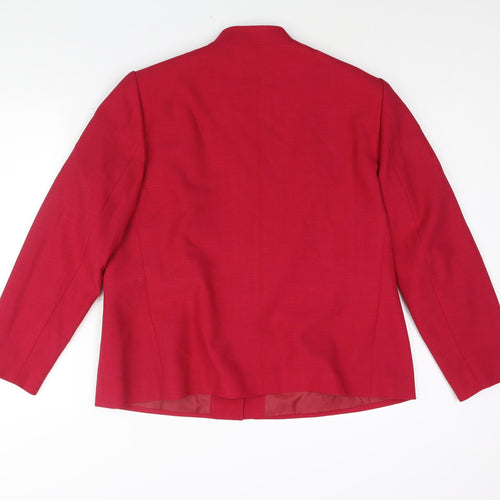 Marks and Spencer Womens Pink Jacket Size 20 Button