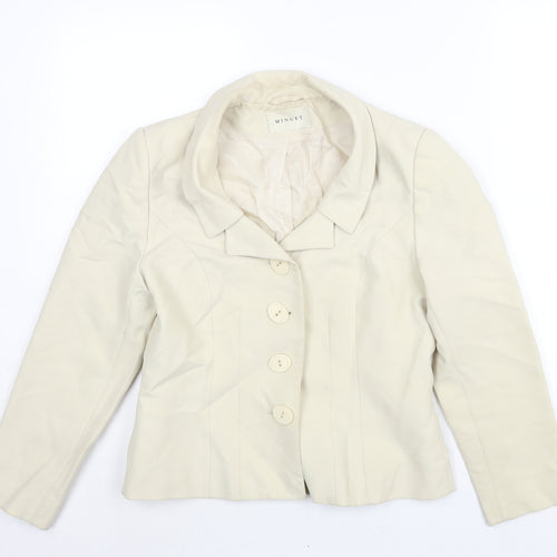 Minuet Womens Ivory Jacket Size 10 Button