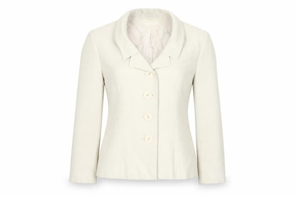 Minuet Womens Ivory Jacket Size 10 Button