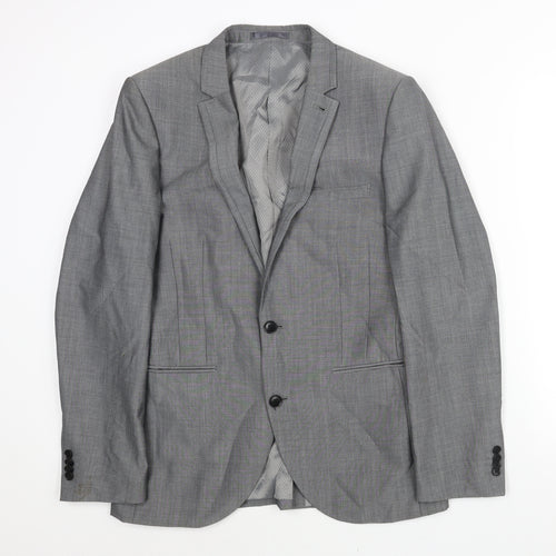 NEXT Mens Grey Wool Jacket Suit Jacket Size 38 Regular