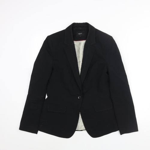 NEXT Womens Black Polyester Jacket Suit Jacket Size 10