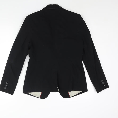 NEXT Womens Black Polyester Jacket Suit Jacket Size 10