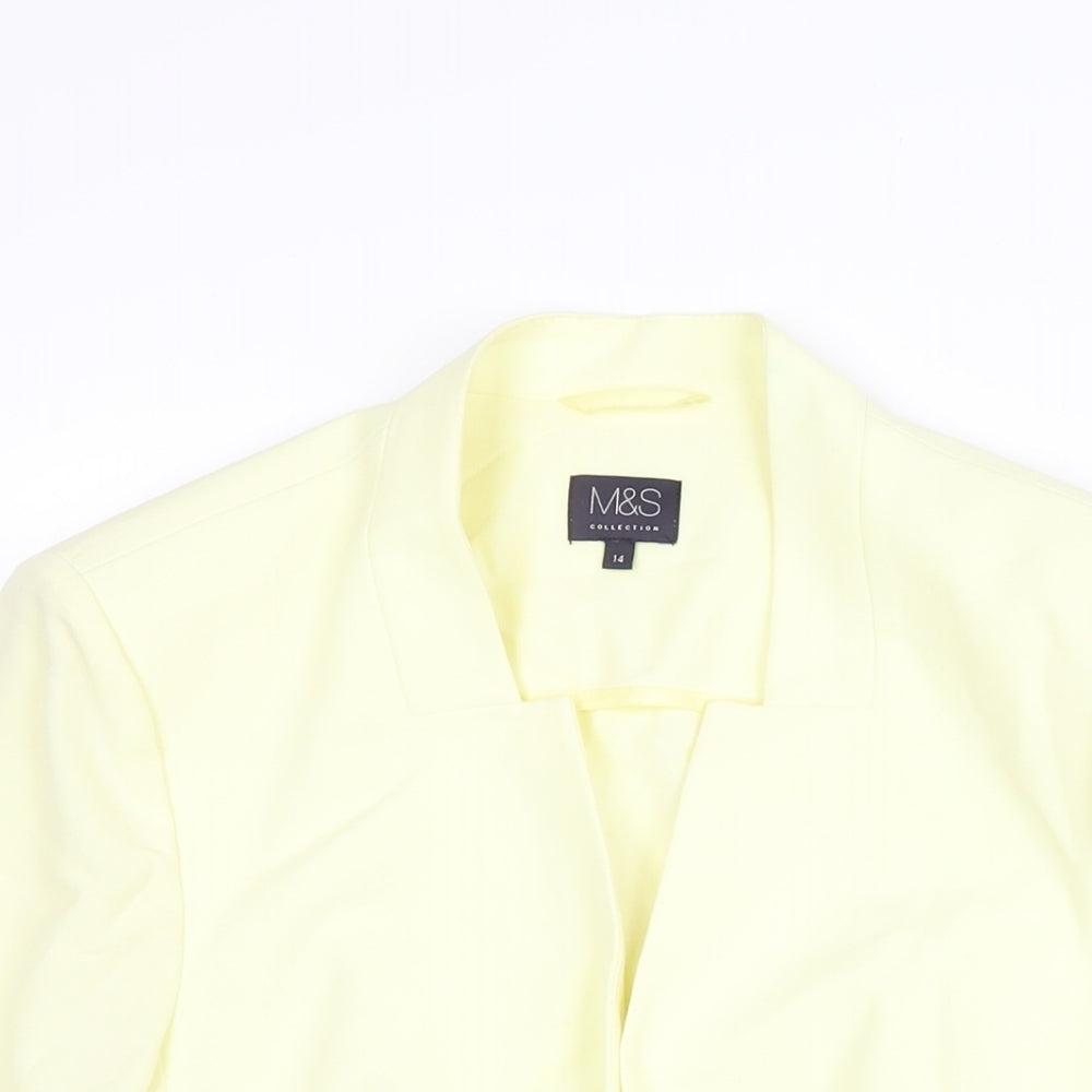 Marks and Spencer Womens Yellow Jacket Blazer Size 14