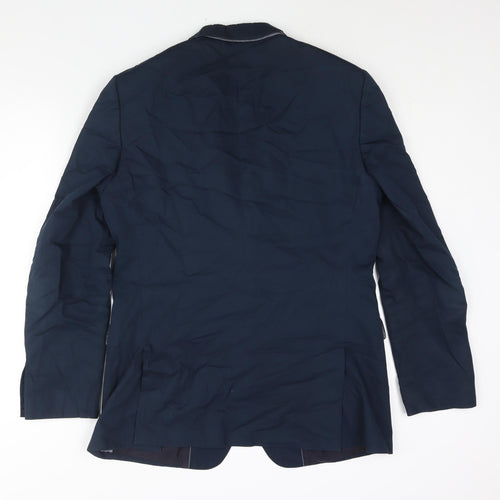 Tessuti Mens Blue Cotton Jacket Blazer Size 40 Regular
