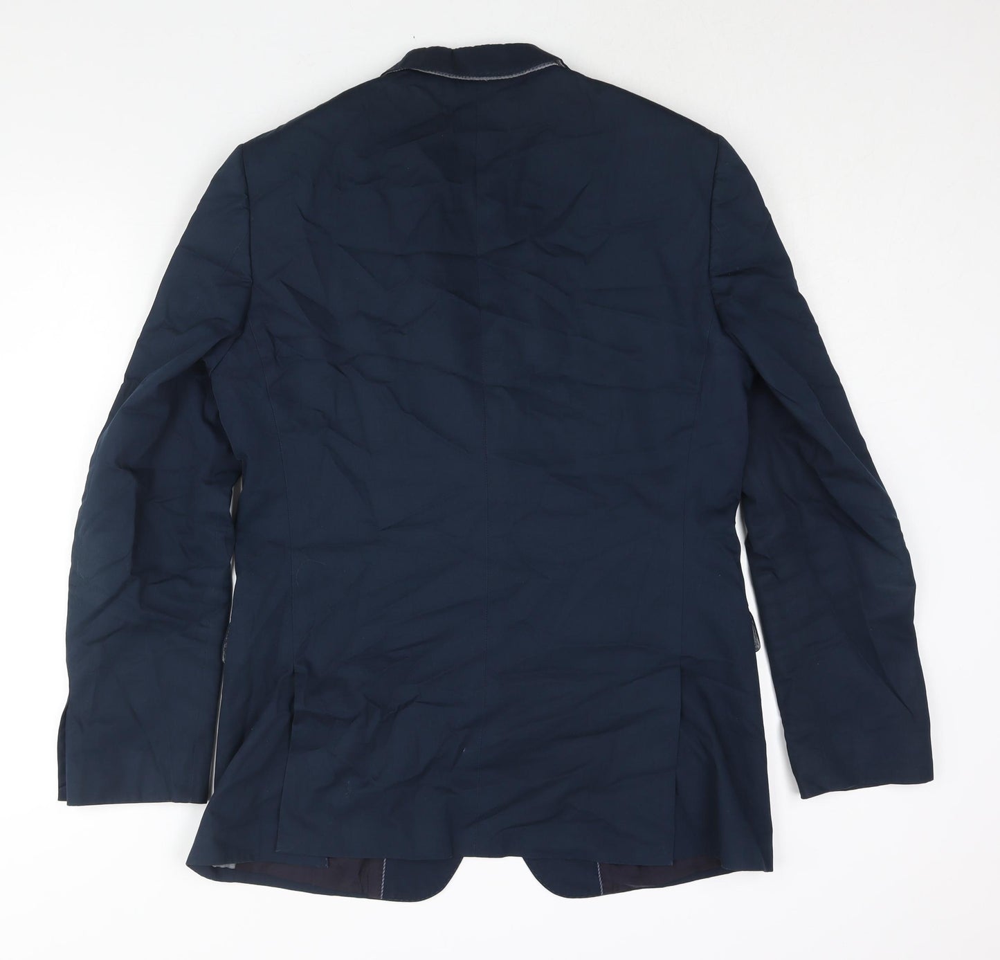 Tessuti Mens Blue Cotton Jacket Blazer Size 40 Regular