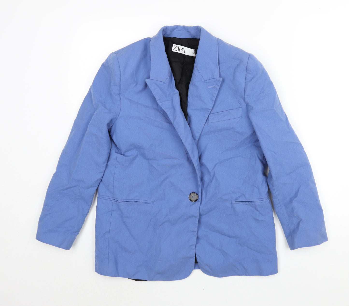 Zara Womens Blue Jacket Blazer Size S Button