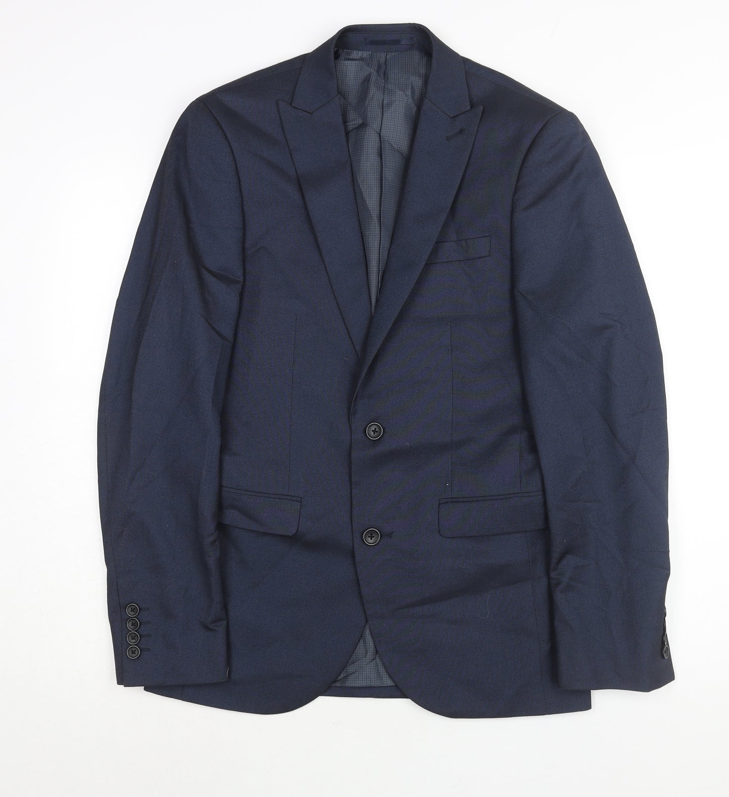 NEXT Mens Blue Polyester Jacket Suit Jacket Size 36 Regular