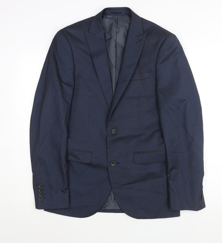NEXT Mens Blue Polyester Jacket Suit Jacket Size 36 Regular