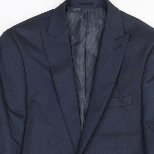 NEXT Mens Blue Polyester Jacket Suit Jacket Size 36 Regular