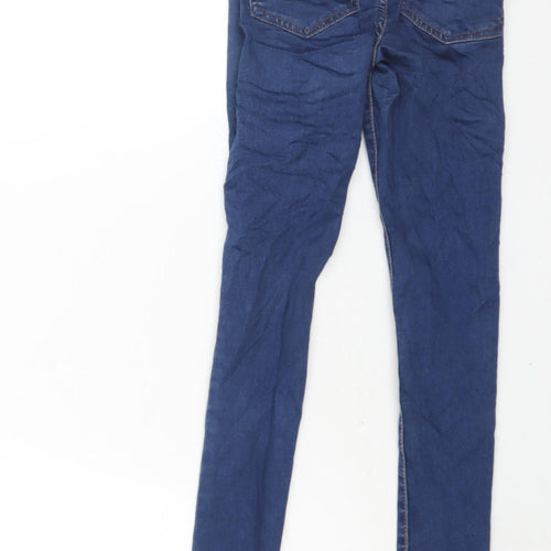 Denim & Co. Womens Blue Cotton Skinny Jeans Size 4 L28 in Regular Zip