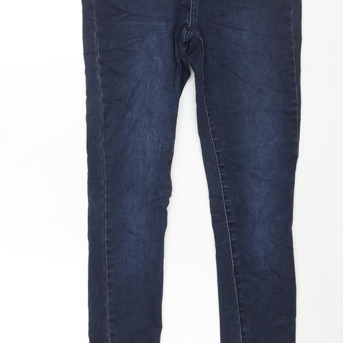 ASOS Womens Blue Cotton Skinny Jeans Size 28 in L36 in Regular Zip