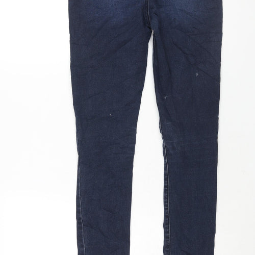 ASOS Womens Blue Cotton Skinny Jeans Size 28 in L36 in Regular Zip