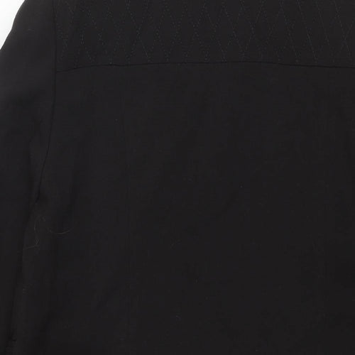 Dororthy Perkins Womens Black Overcoat Coat Size 12 Zip