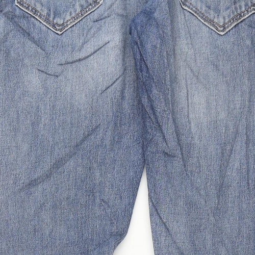 Levi's Mens Blue Cotton Straight Jeans Size 34 in L32 in Regular Zip