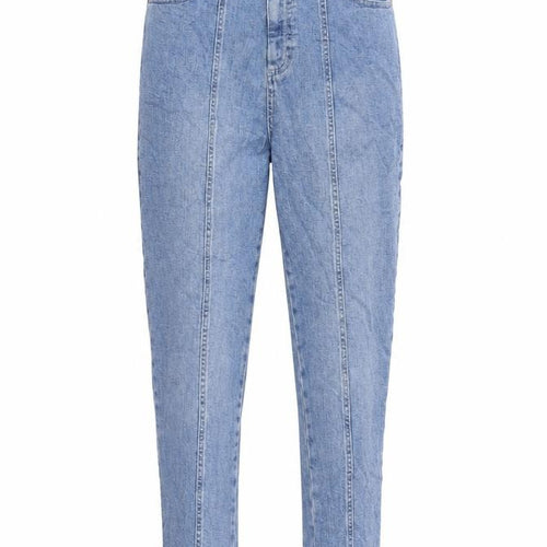 ASOS Womens Blue Cotton Tapered Jeans Size 30 in L30 in Regular Zip - Front Seam Detail