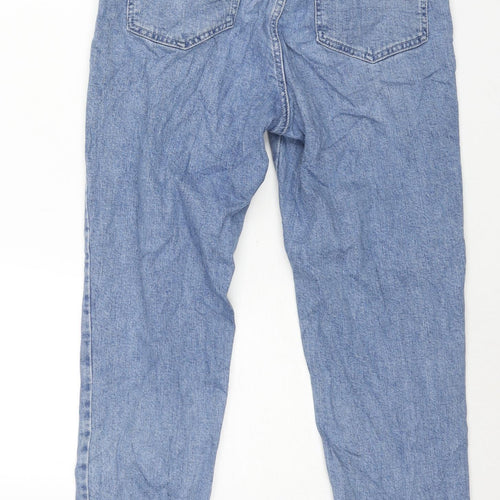 ASOS Womens Blue Cotton Tapered Jeans Size 30 in L30 in Regular Zip - Front Seam Detail