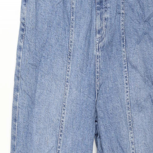 ASOS Womens Blue Cotton Tapered Jeans Size 30 in L30 in Regular Zip - Front Seam Detail
