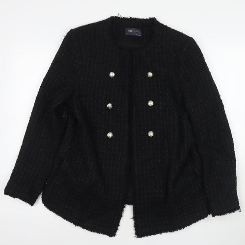 Marks and Spencer Womens Black Jacket Size 14 Hook & Eye