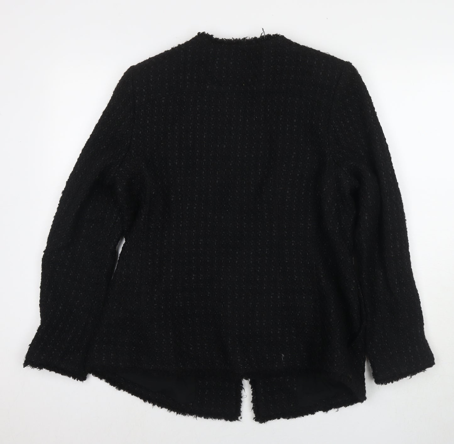 Marks and Spencer Womens Black Jacket Size 14 Hook & Eye