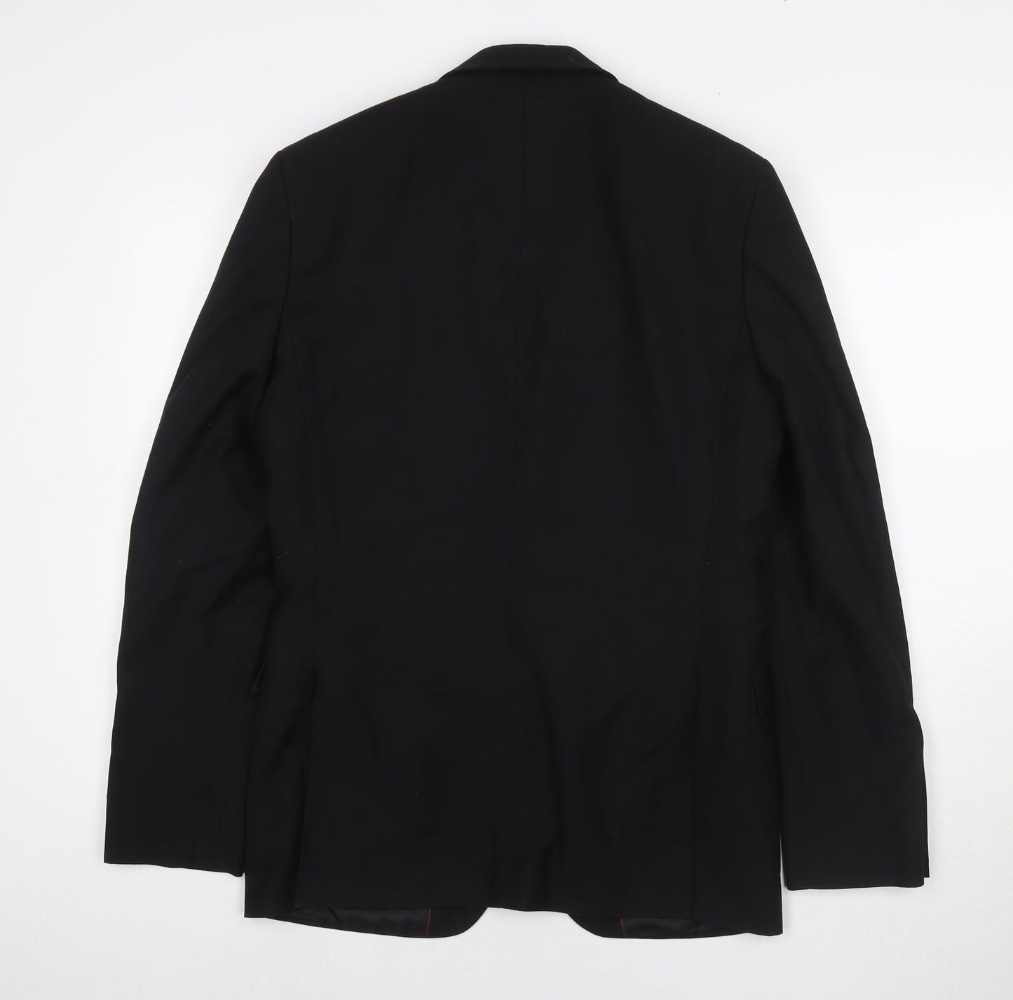 Red Herring Mens Black Polyester Jacket Suit Jacket Size 38 Regular