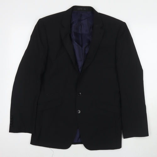 NEXT Mens Black Wool Jacket Suit Jacket Size 36 Regular