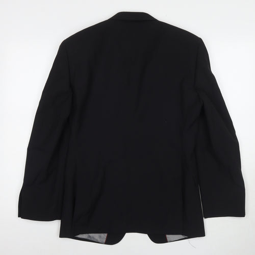 NEXT Mens Black Wool Jacket Suit Jacket Size 36 Regular