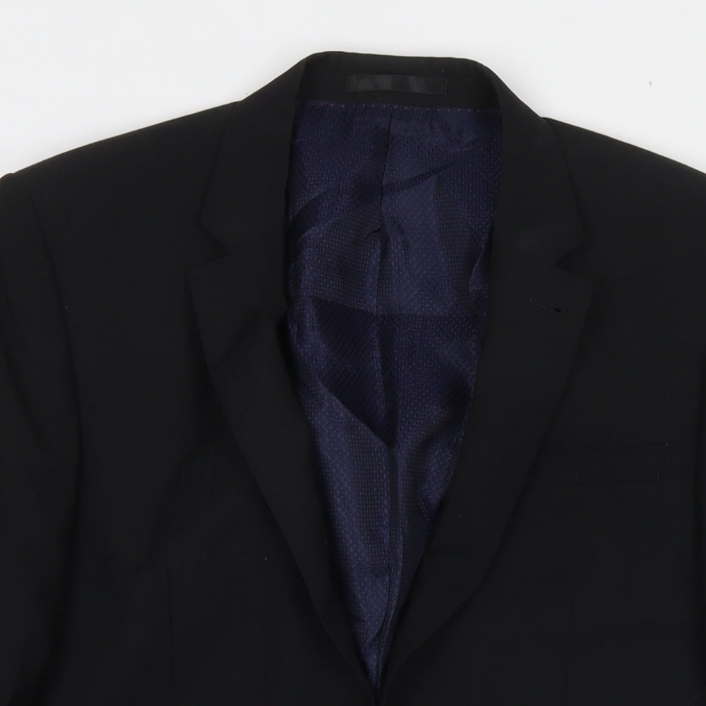 NEXT Mens Black Wool Jacket Suit Jacket Size 36 Regular