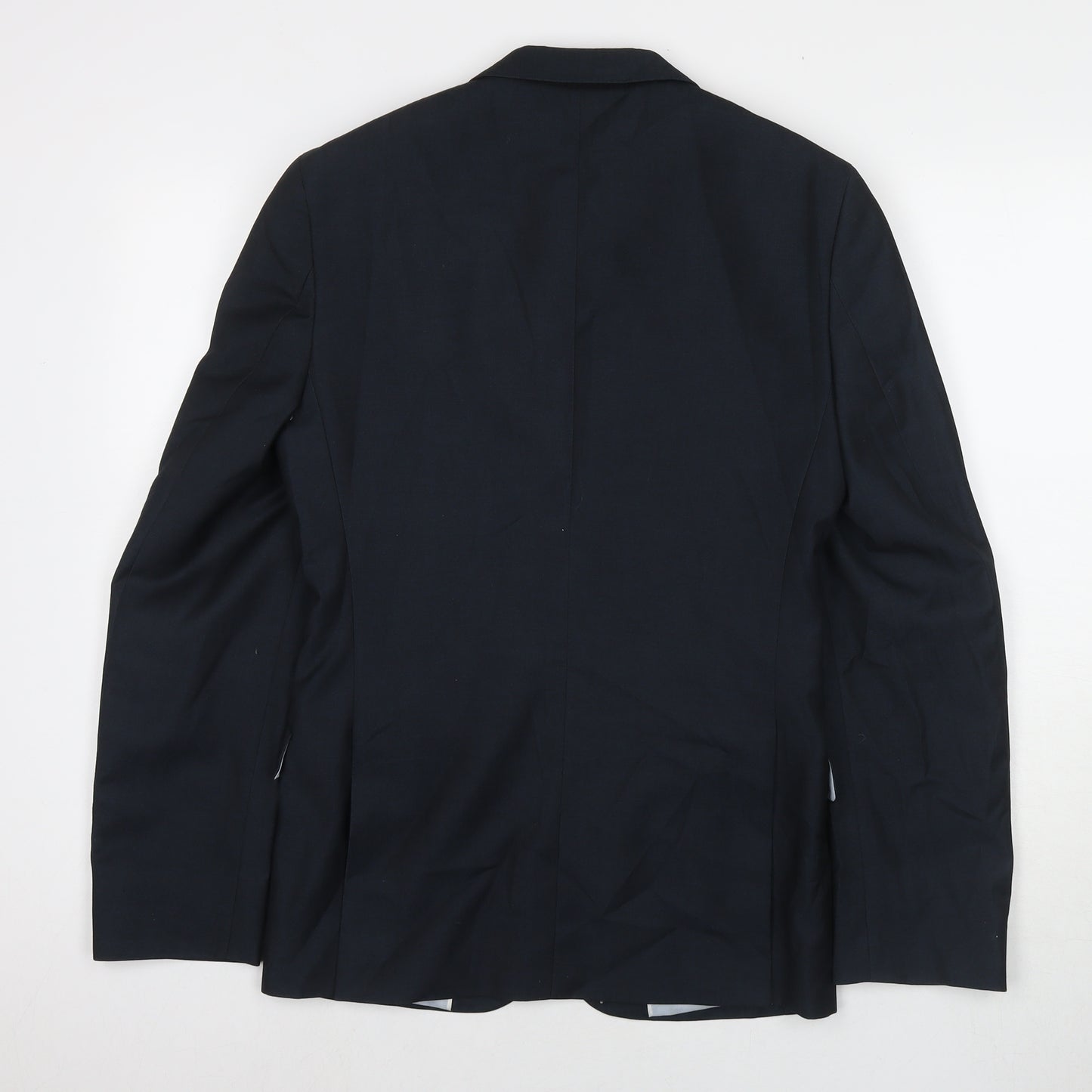 Burton Mens Blue Polyester Jacket Suit Jacket Size 36 Regular