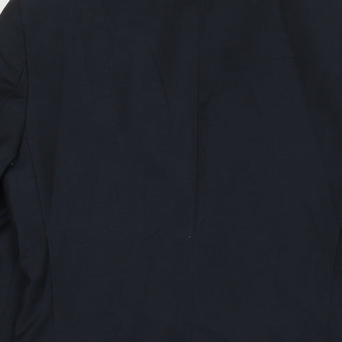 Burton Mens Blue Polyester Jacket Suit Jacket Size 36 Regular