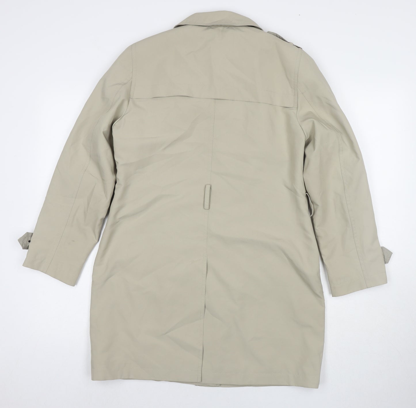 Marks and Spencer Womens Beige Trench Coat Jacket Size 12 Button