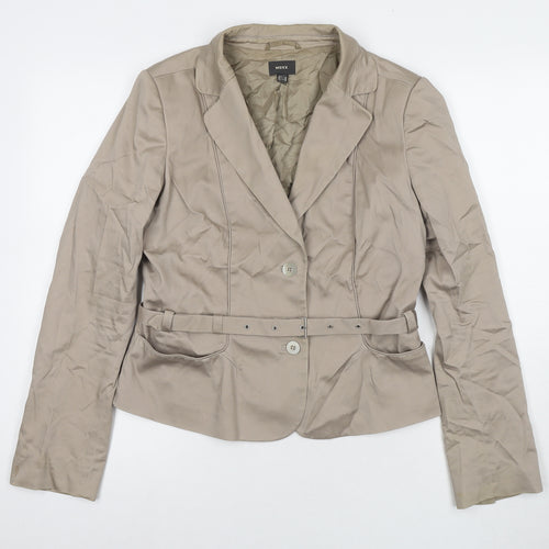 Mexx Womens Beige Jacket Size 16 Button