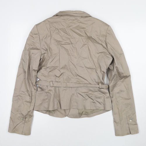 Mexx Womens Beige Jacket Size 16 Button
