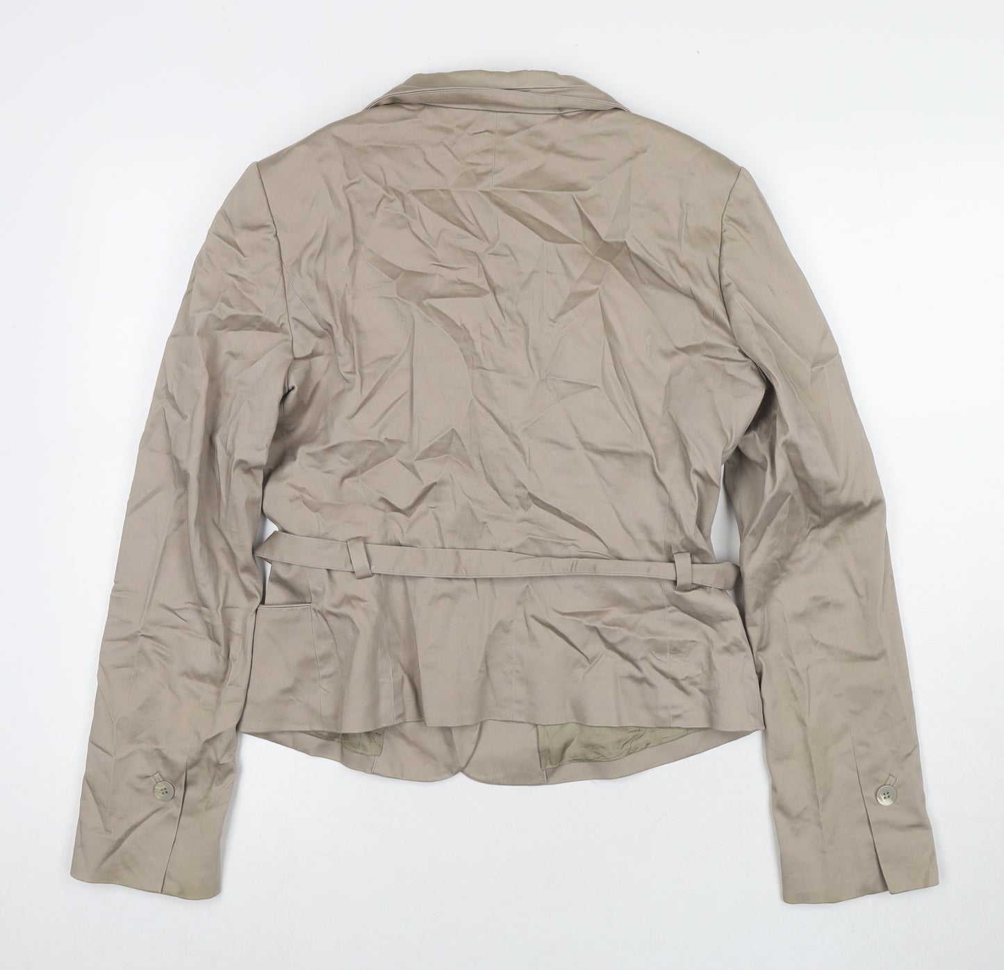 Mexx Womens Beige Jacket Size 16 Button