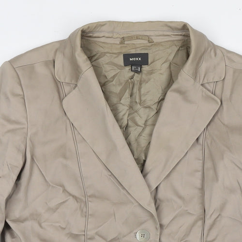 Mexx Womens Beige Jacket Size 16 Button