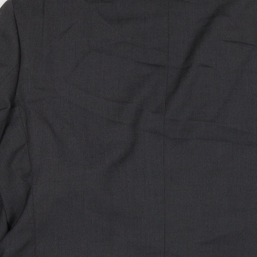 Burton Mens Grey Polyester Jacket Suit Jacket Size 40 Regular